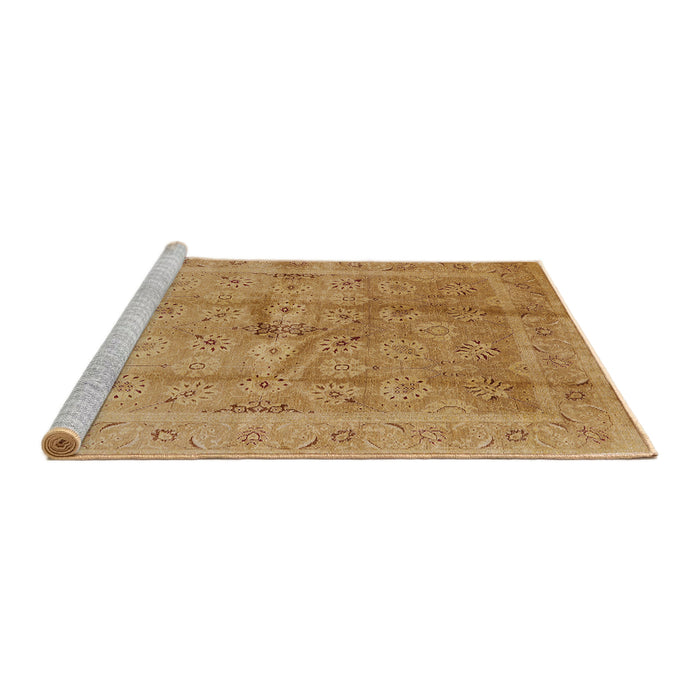 Sideview of Machine Washable Industrial Modern Orange Rug, wshurb2925