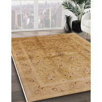 Mid-Century Modern Orange Oriental Rug, urb2925