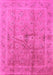 Machine Washable Oriental Pink Industrial Rug, wshurb2925pnk