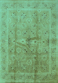 Oriental Turquoise Industrial Rug, urb2925turq