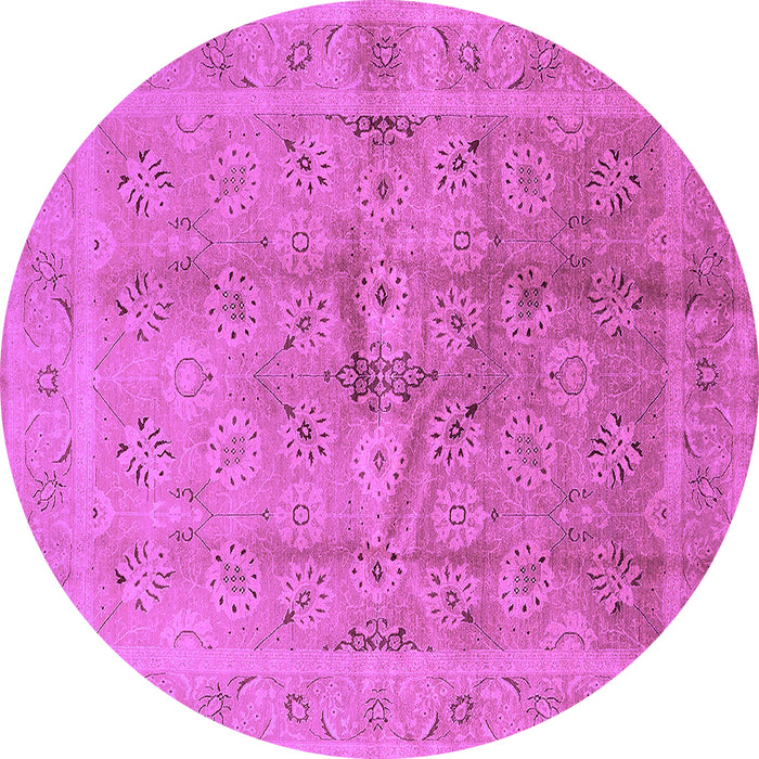Round Oriental Purple Industrial Rug, urb2925pur