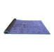 Sideview of Oriental Blue Industrial Rug, urb2925blu