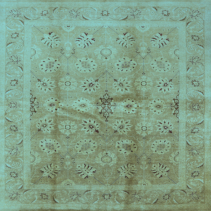 Square Oriental Light Blue Industrial Rug, urb2925lblu