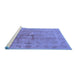 Sideview of Machine Washable Oriental Blue Industrial Rug, wshurb2925blu