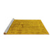 Sideview of Machine Washable Oriental Yellow Industrial Rug, wshurb2925yw