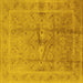 Square Oriental Yellow Industrial Rug, urb2925yw