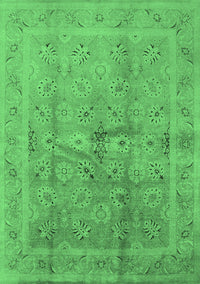 Oriental Emerald Green Industrial Rug, urb2925emgrn