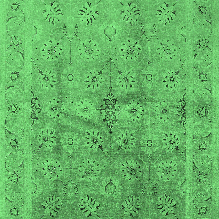Oriental Emerald Green Industrial Rug, urb2925emgrn
