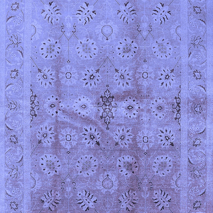 Machine Washable Oriental Blue Industrial Rug, wshurb2925blu