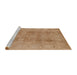 Sideview of Machine Washable Industrial Modern Brown Sand Brown Rug, wshurb2926