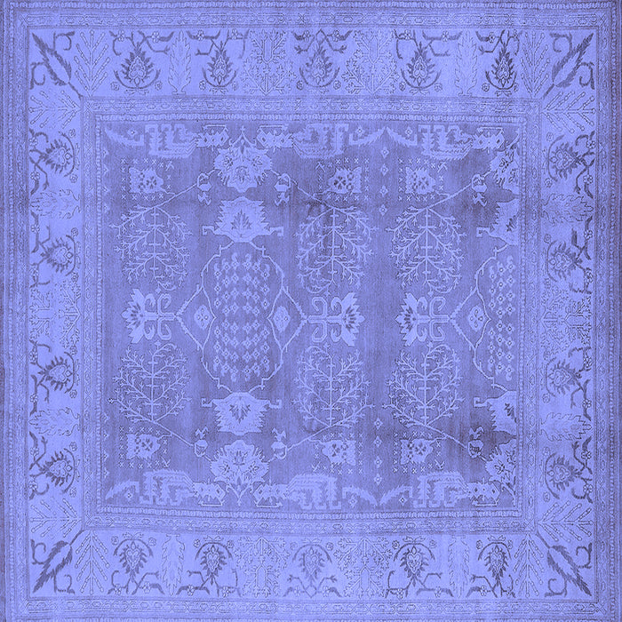 Square Oriental Blue Traditional Rug, urb2926blu
