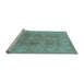 Sideview of Machine Washable Oriental Light Blue Traditional Rug, wshurb2926lblu