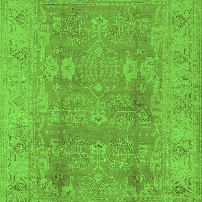 Machine Washable Oriental Green Traditional Area Rugs, wshurb2926grn