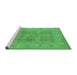 Sideview of Machine Washable Oriental Emerald Green Traditional Area Rugs, wshurb2926emgrn