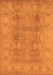 Machine Washable Oriental Orange Traditional Area Rugs, wshurb2926org