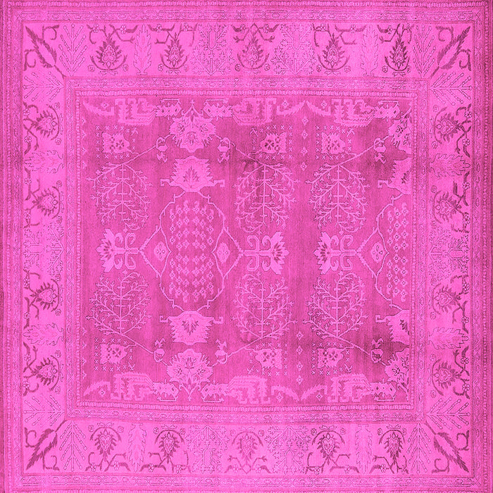 Square Oriental Pink Traditional Rug, urb2926pnk