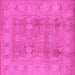 Square Oriental Pink Traditional Rug, urb2926pnk