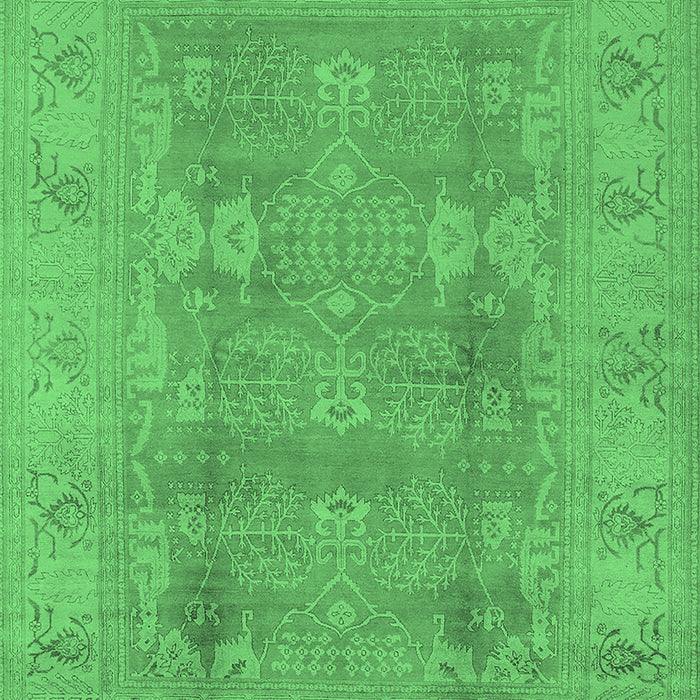 Machine Washable Oriental Emerald Green Traditional Area Rugs, wshurb2926emgrn
