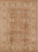 Mid-Century Modern Brown Sand Brown Oriental Rug, urb2926