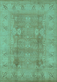 Oriental Turquoise Traditional Rug, urb2926turq