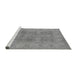 Sideview of Machine Washable Oriental Gray Traditional Rug, wshurb2926gry