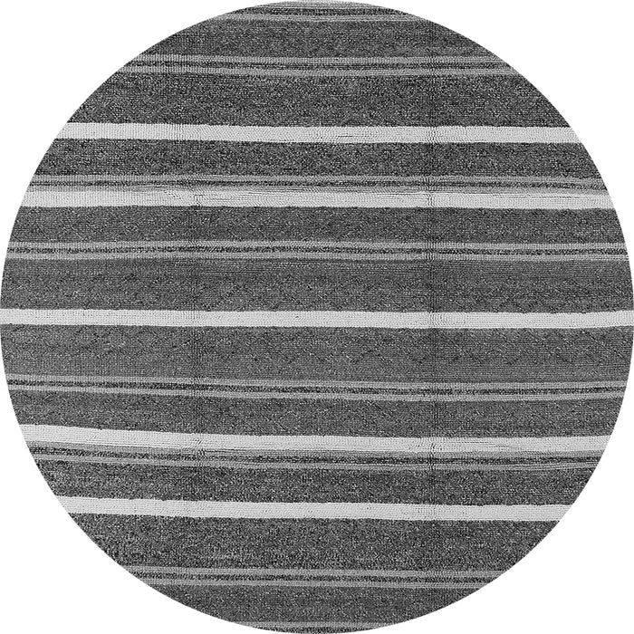 Round Oriental Gray Industrial Rug, urb2927gry