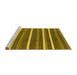 Sideview of Machine Washable Oriental Yellow Industrial Rug, wshurb2927yw