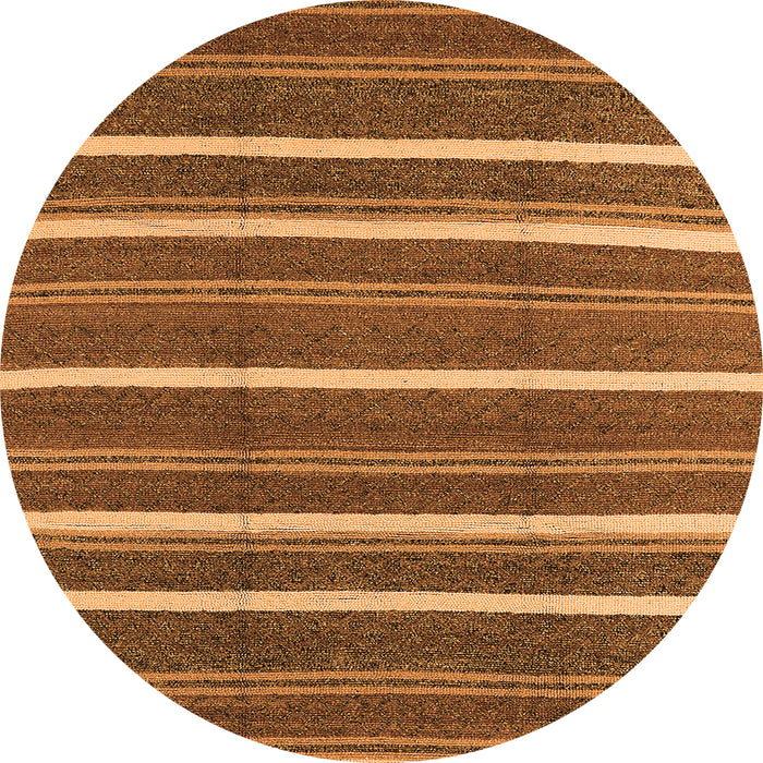 Round Oriental Orange Industrial Rug, urb2927org
