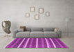 Machine Washable Oriental Pink Industrial Rug in a Living Room, wshurb2927pnk