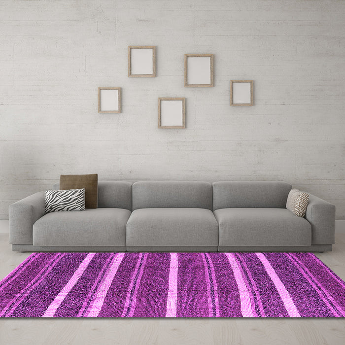 Machine Washable Oriental Pink Industrial Rug in a Living Room, wshurb2927pnk
