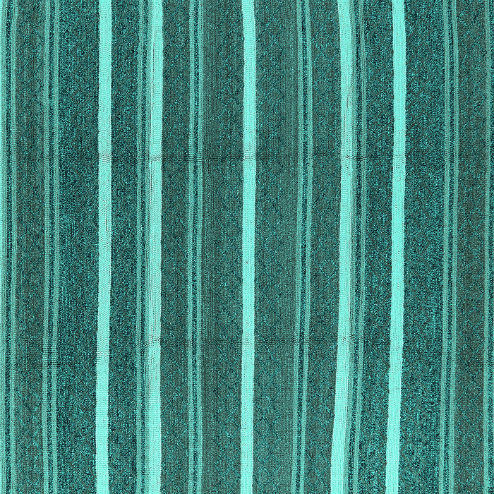 Square Machine Washable Oriental Turquoise Industrial Area Rugs, wshurb2927turq