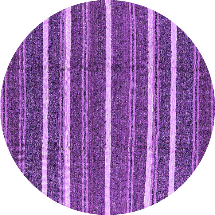 Round Oriental Purple Industrial Rug, urb2927pur