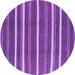 Round Oriental Purple Industrial Rug, urb2927pur