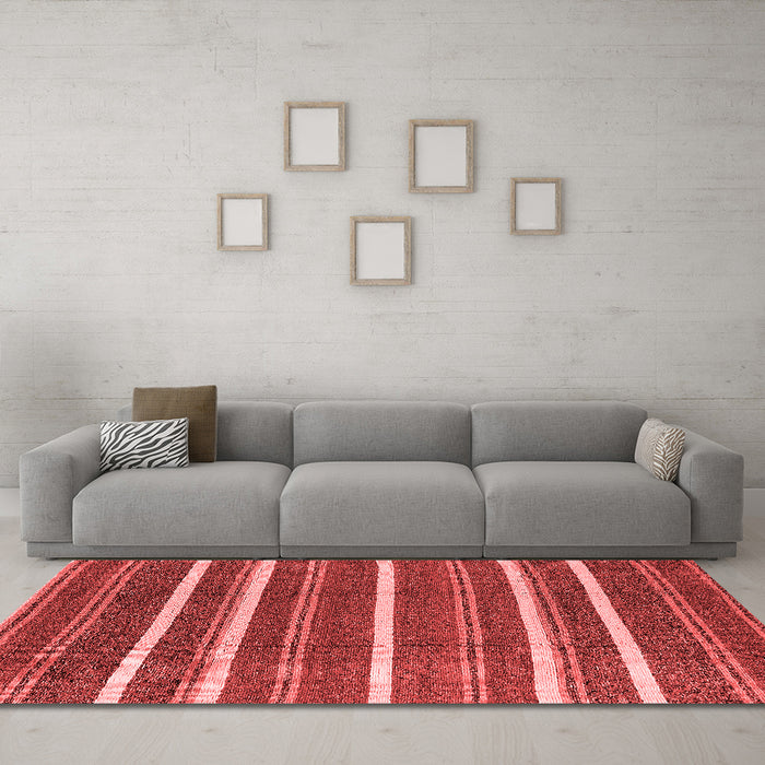 Industrial Red Washable Rugs