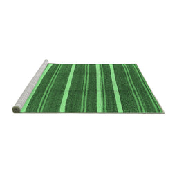Sideview of Machine Washable Oriental Emerald Green Industrial Area Rugs, wshurb2927emgrn