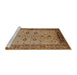 Sideview of Machine Washable Industrial Modern Mahogany Brown Rug, wshurb2928