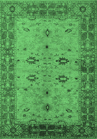 Oriental Emerald Green Traditional Rug, urb2928emgrn