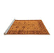 Sideview of Machine Washable Oriental Orange Traditional Area Rugs, wshurb2928org