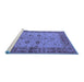 Sideview of Machine Washable Oriental Blue Traditional Rug, wshurb2928blu