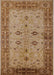 Mid-Century Modern Mahogany Brown Oriental Rug, urb2928