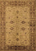 Machine Washable Oriental Brown Traditional Rug, wshurb2928brn