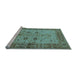 Sideview of Machine Washable Oriental Light Blue Traditional Rug, wshurb2928lblu