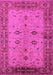 Machine Washable Oriental Pink Traditional Rug, wshurb2928pnk