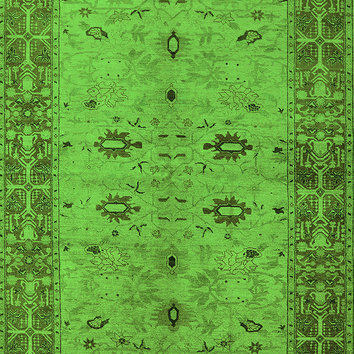 Oriental Green Traditional Rug, urb2928grn