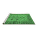 Sideview of Machine Washable Oriental Emerald Green Traditional Area Rugs, wshurb2928emgrn