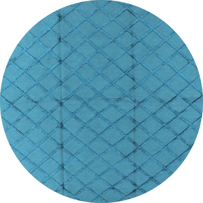 Round Machine Washable Solid Light Blue Modern Rug, wshurb2929lblu