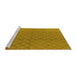 Sideview of Machine Washable Solid Yellow Modern Rug, wshurb2929yw