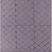 Square Mid-Century Modern French Lilac Purple Solid Rug, urb2929