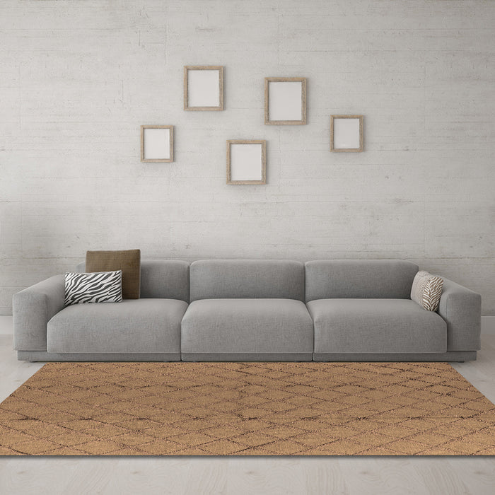 Machine Washable Solid Brown Modern Rug in a Living Room,, wshurb2929brn