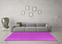 Machine Washable Solid Pink Modern Rug, wshurb2929pnk